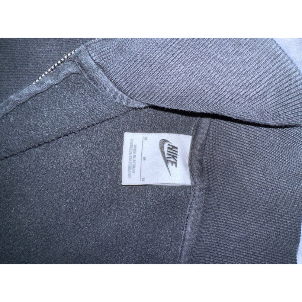 Nike Womens Quarter Zip Cropped Sweatshirt Black Embroidered Swoosh Size M - Picture 3 of 5